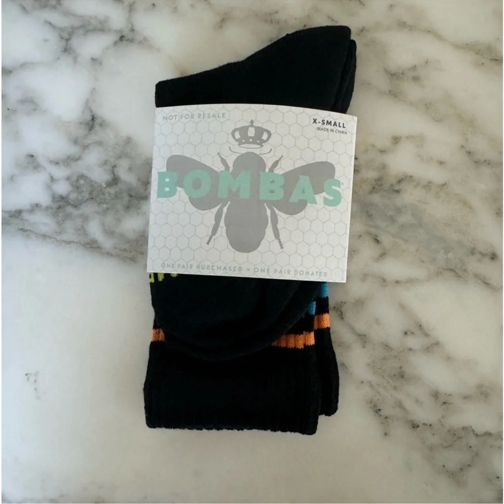 3 pack Bombas Black Half Calf Socks‎ NWT Size X-Small
